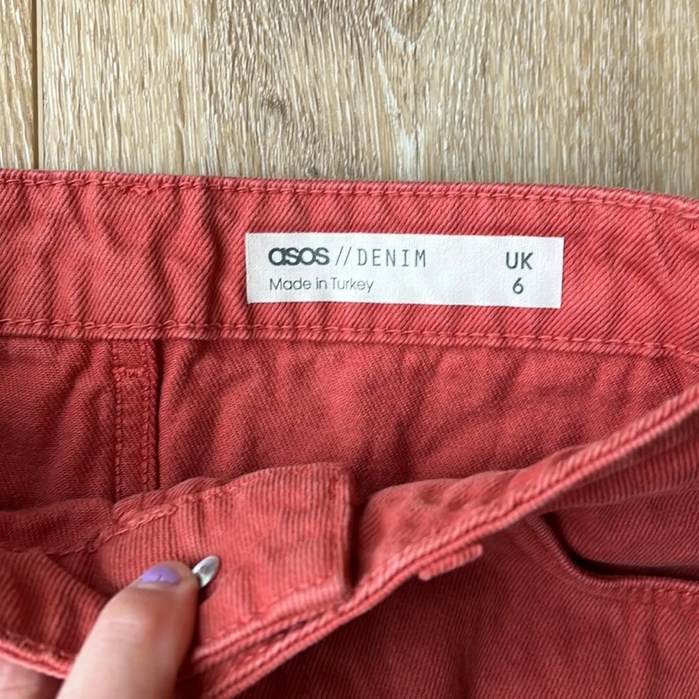 ASOS Frayed Hem V Split Denim Skirt | Women’s Size 4 - Image 2