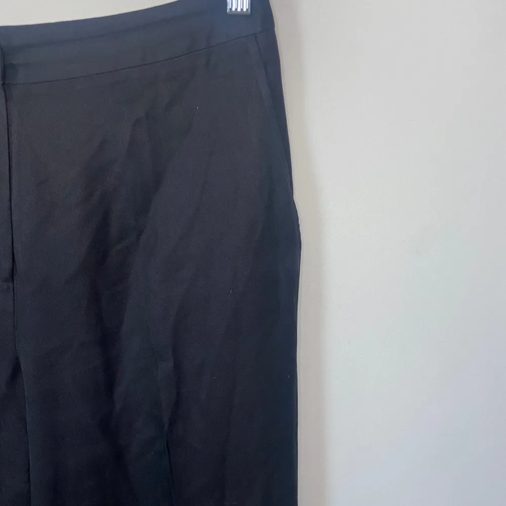 Ralph Lauren Silk Everyday Essential Black Trouser Slacks Sz 10 - Image 3