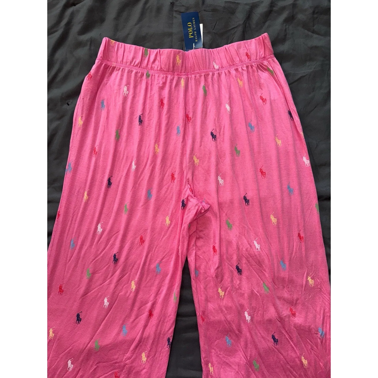 Polo Ralph Lauren Women's Pink All Over Print Lounge Sleep Pants Size XL NWT - Image 5