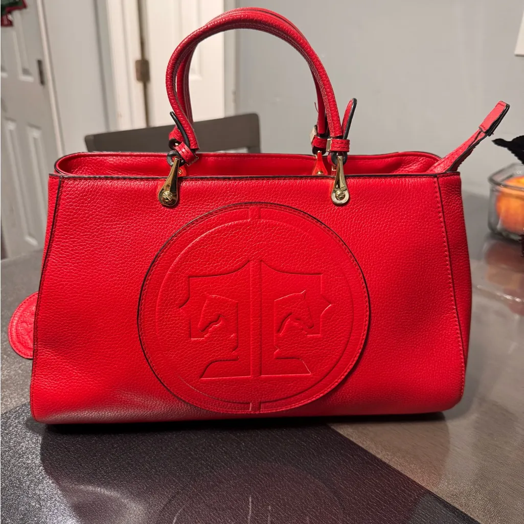 TUCKER TWEED Sedgefield Legacy Signature Handbag Red - Image 2