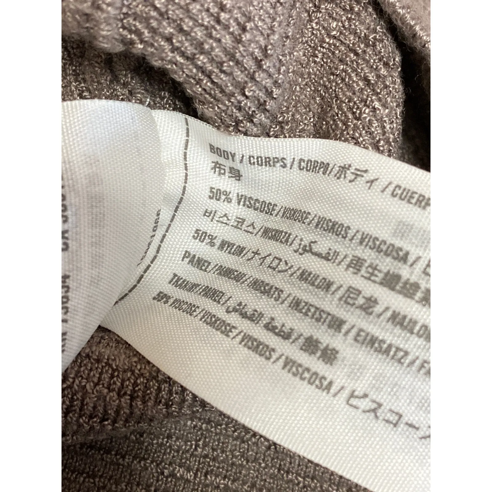 Abercrombie & Fitch Brown Rib Knit Long Sleeve Crew Neck Bodysuit Sweater Top S - Image 4