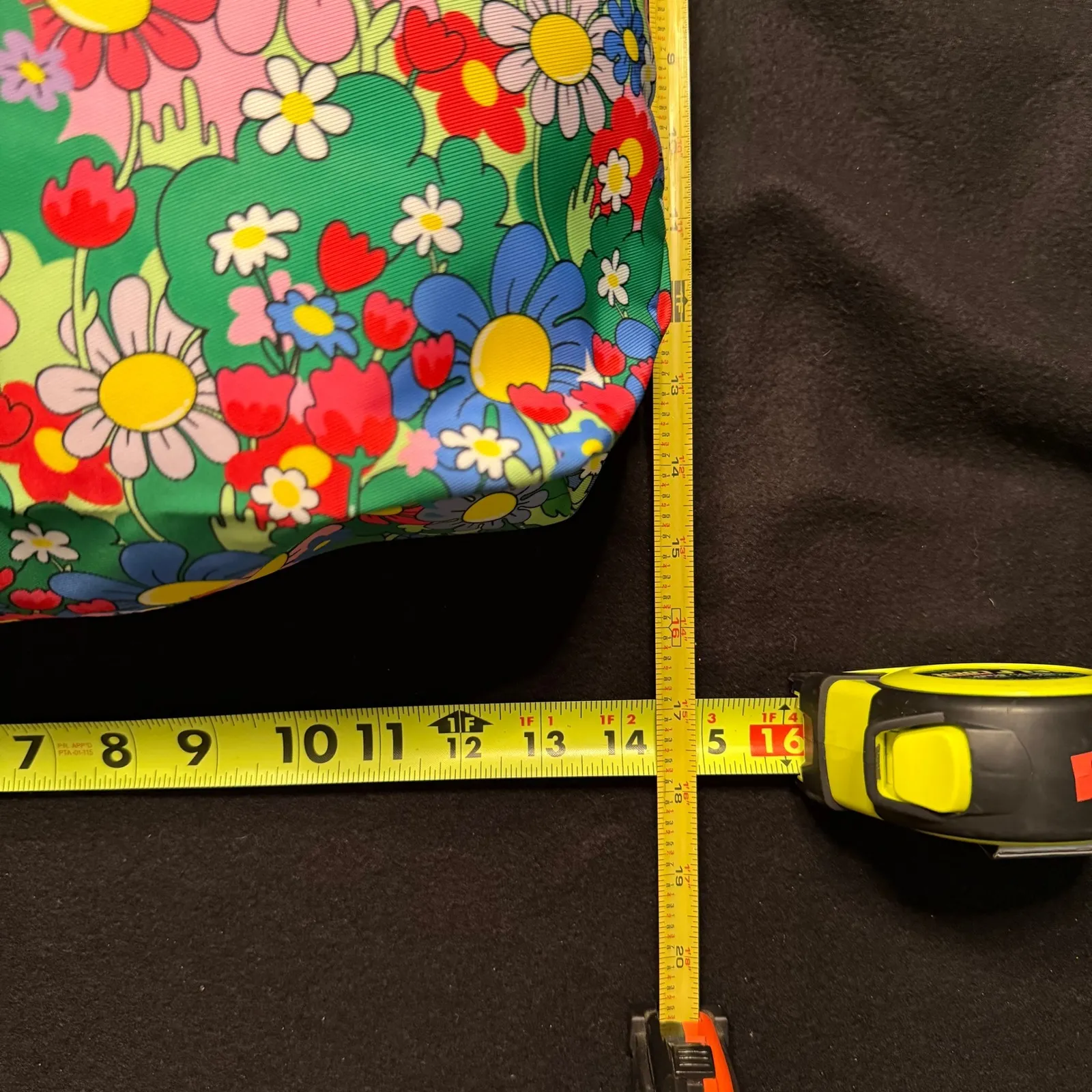 Floral Print Large Cosmetic Bag Makeup Organizer‎ Travel Toiletry Pouch Green - Image 3