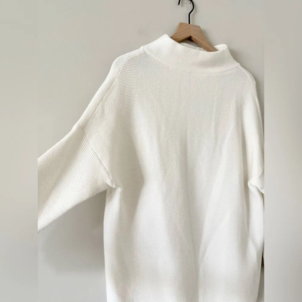 Amazon Mock Neck Long Sleeve Tunic Sweater in Cream - Size S - Image 2
