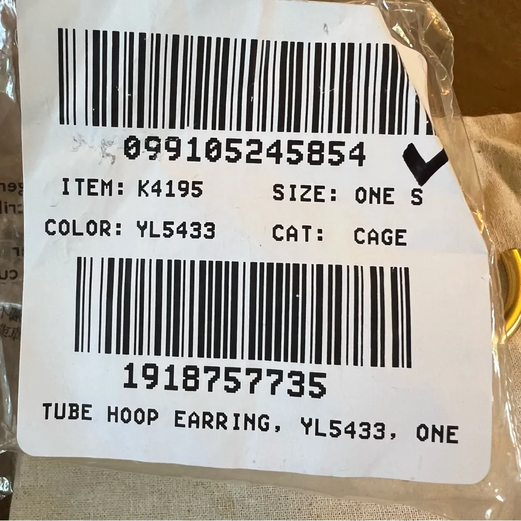 J. Crew Gold Hoop Earrings in Shiny Matte Gold NWOT - Image 5