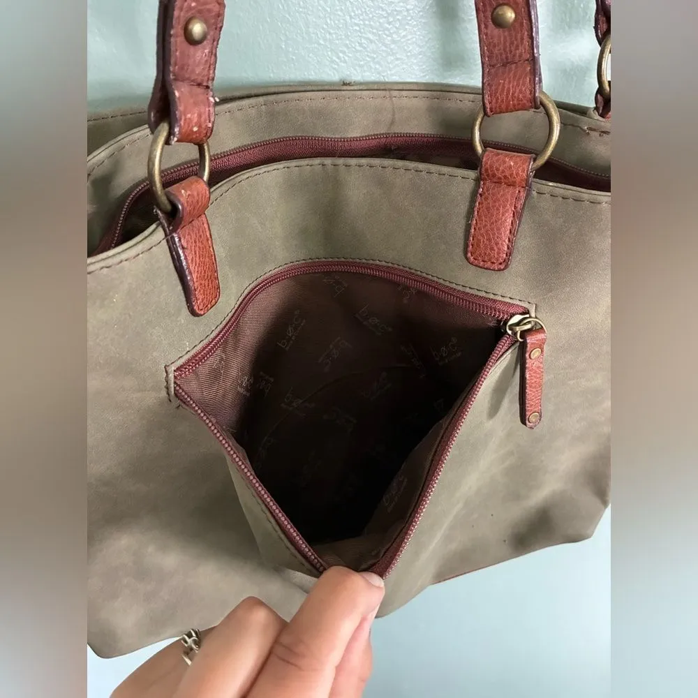 BOC Born Concepts Vinyl Shoulderbag Purse Adventure Traveler Safari Green - Image 6