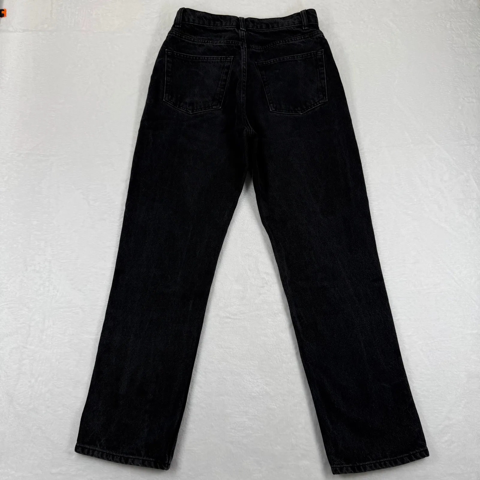 Reformation Jeans Womens Size 26 Black High Rise Button Fly Straight Leg Denim - Image 12