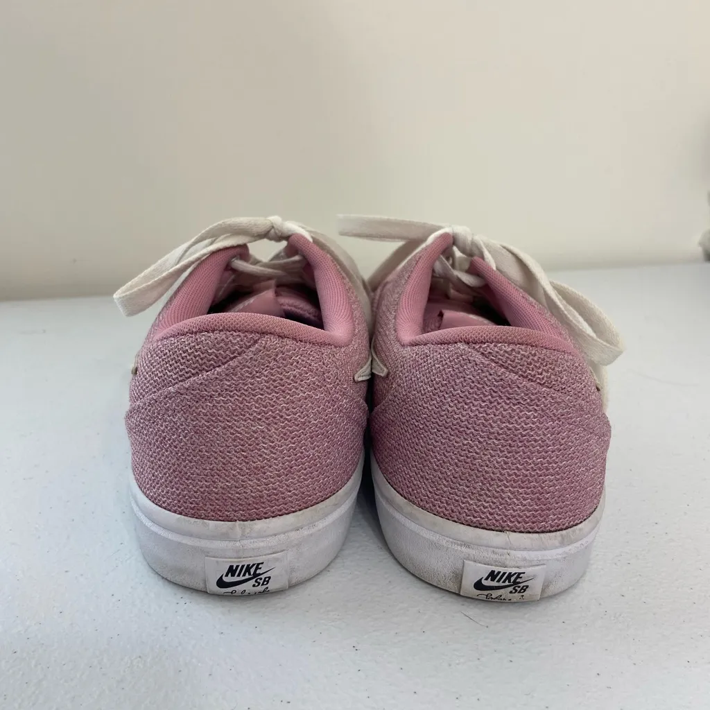 EUC Nike women’s‎ pink SB check solar elemental canvas tie fashion sneakers 10 - Image 3