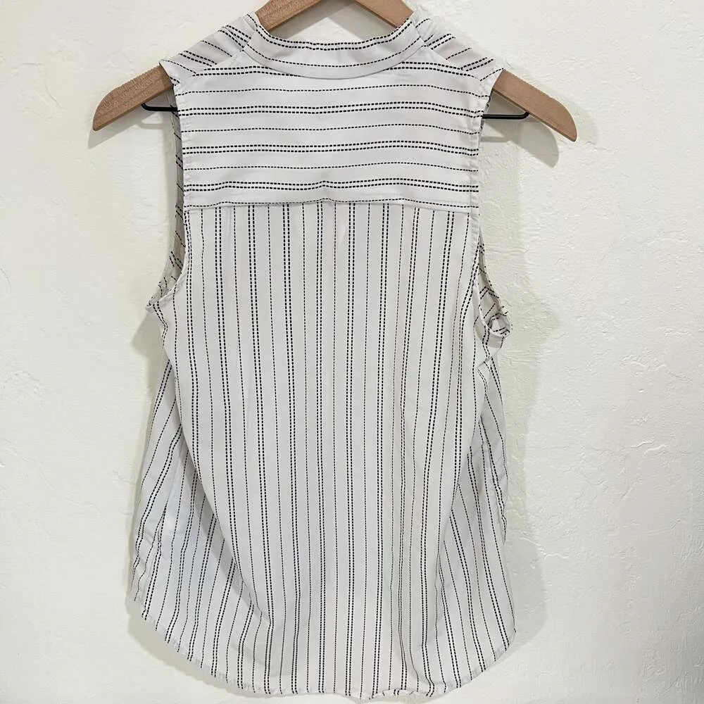 Mossimo White & Black Stripe Tank Top Size Small - Image 4