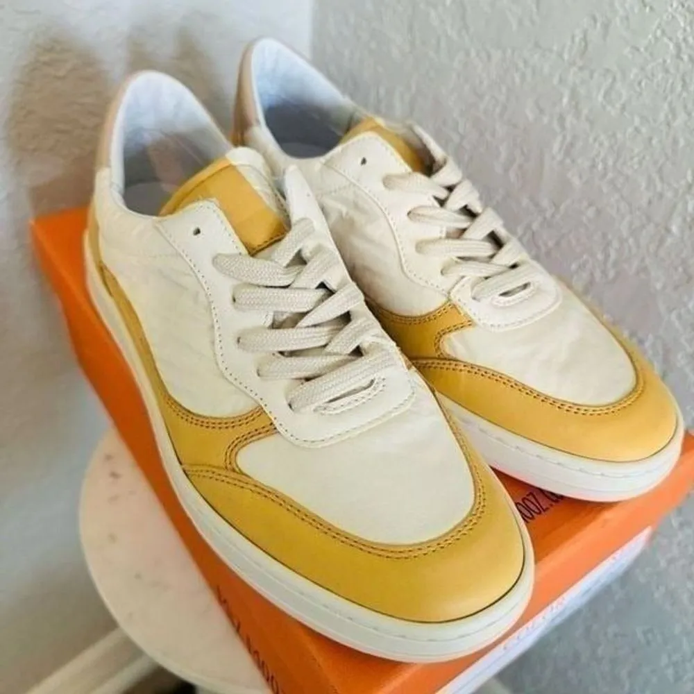 Miz Mooz Veronica Leather Sneaker Lightweight Yellow/White‎ Size 10 Euro 41, NWT - Image 6
