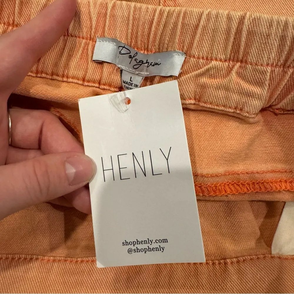 NWT POLAGRAM WASHED STRETCH DENIM SHORTS - Image 6