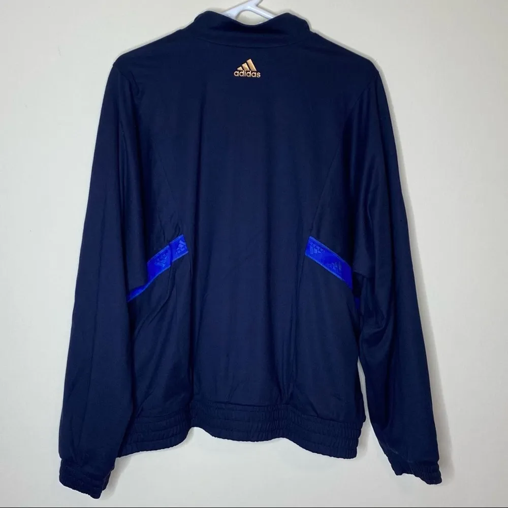 Adidas x Zoe Saldana Collection Track Jacket Coat Oversized Navy Blue Size XL - Image 6