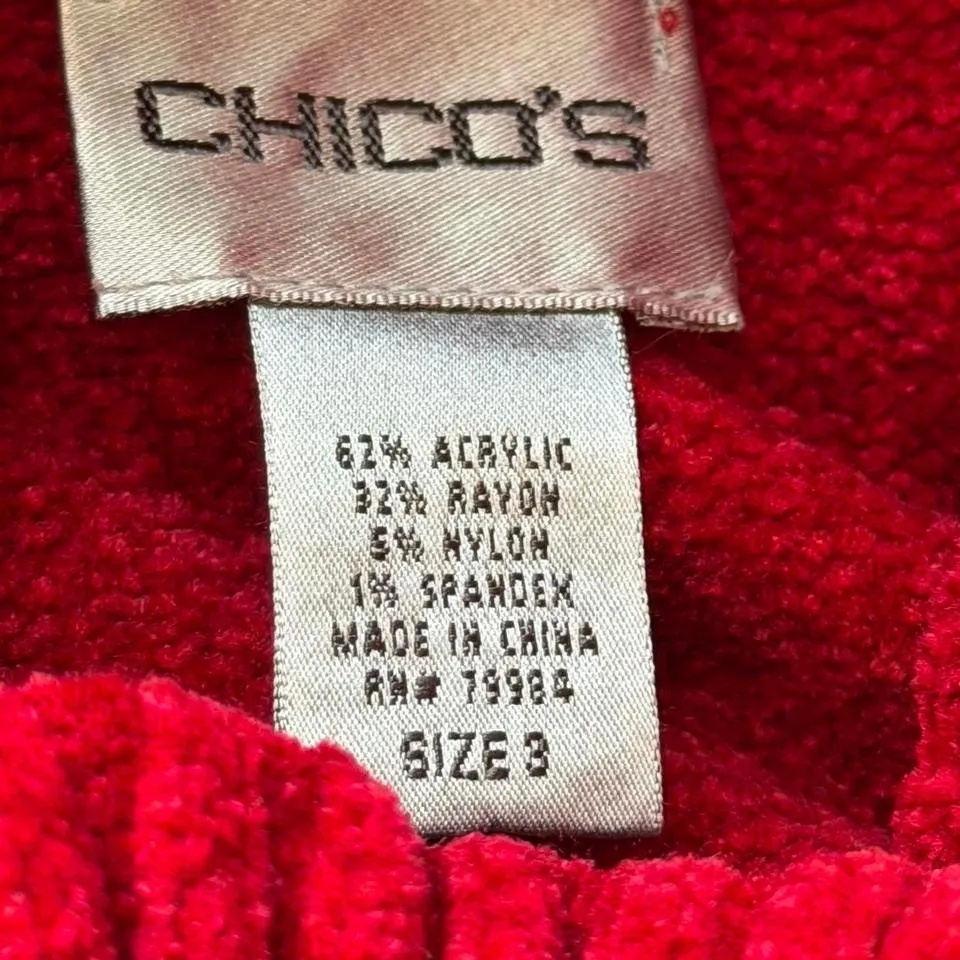 Vintage Chico's Chenille Turtleneck Sweater - Image 6