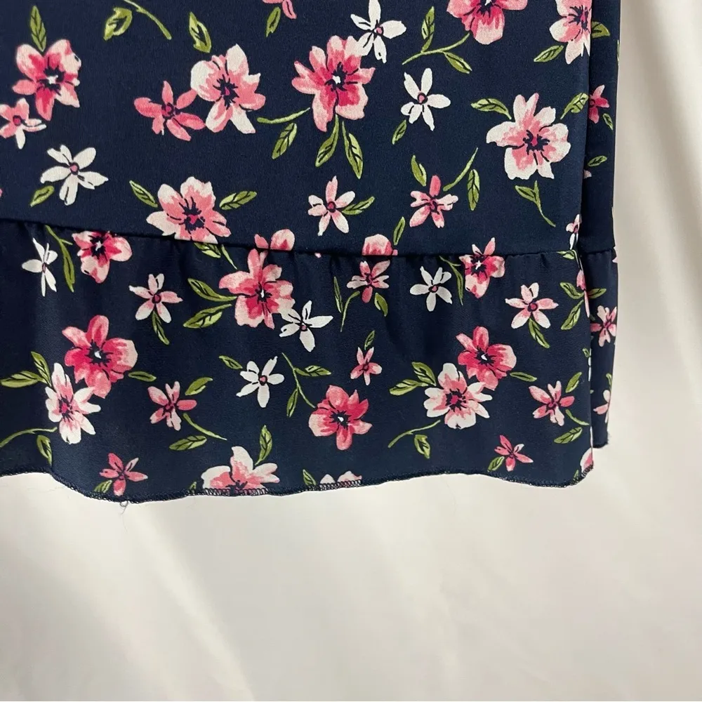 Marilyn Monroe Medium Floral Lace Retro Satiny Silky Ruffle Boho Dress Nightgown - Image 3