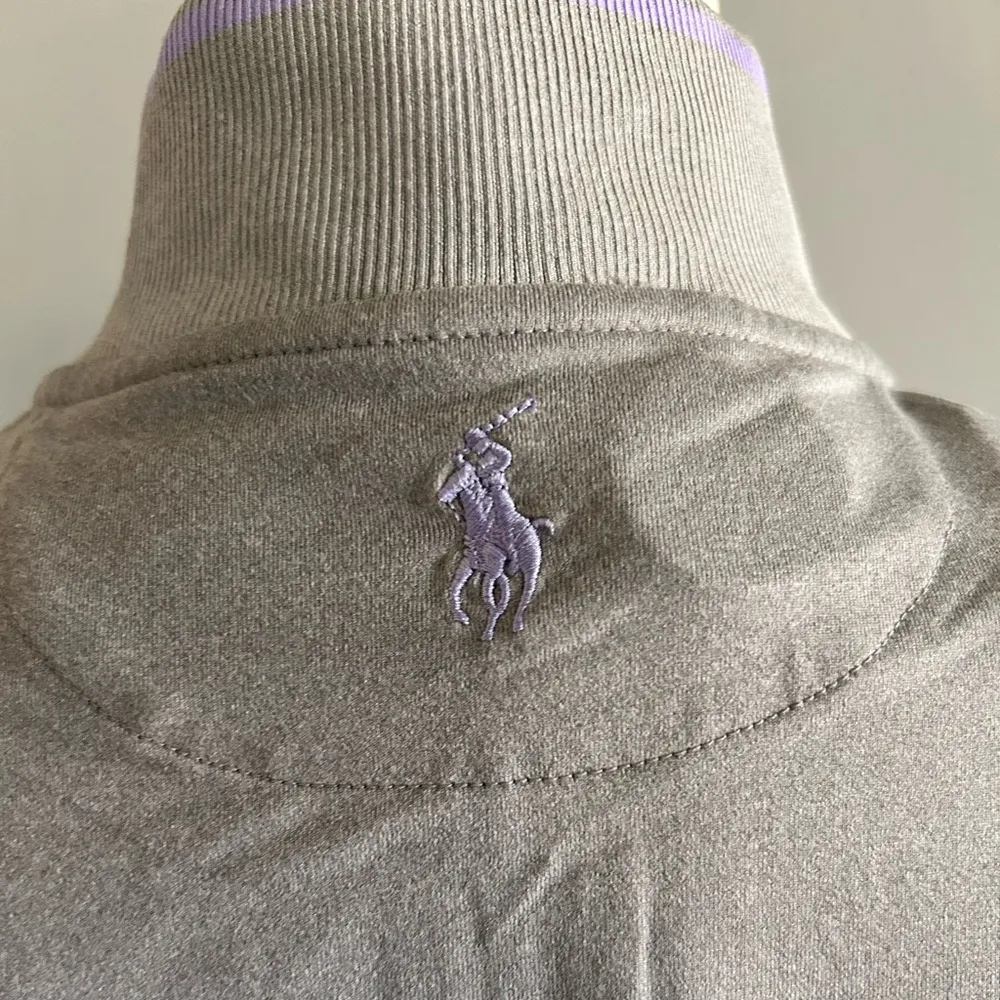 NWT Polo Golf Ralph Lauren Half Zip Sweater | Size: M | Grey w/ Lavender Accents Gray Size M - Image 4