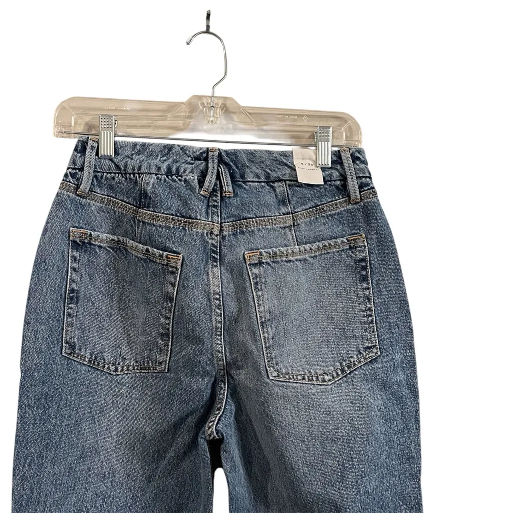 Good American The 90’s Icon Distressed Jeans GNIC0999T Indigo065 6/28 NWT - Image 7