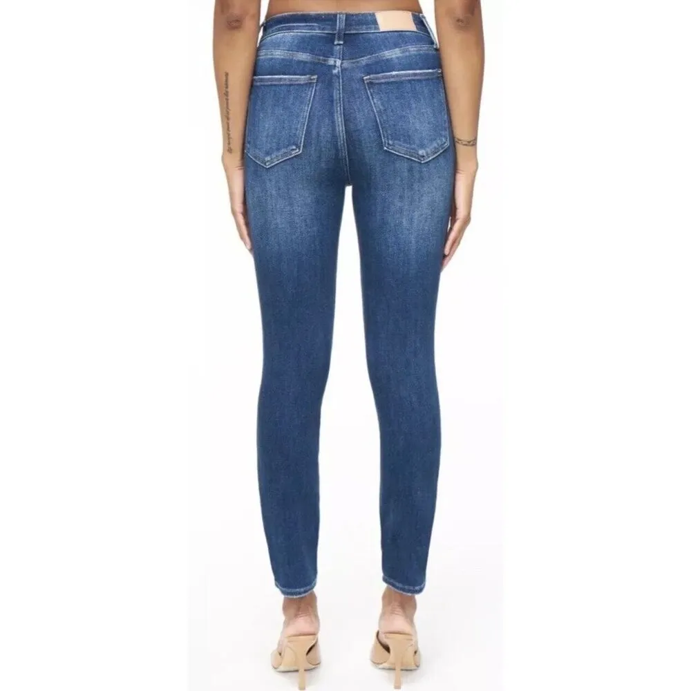 Pistola Aline High-Rise Skinny Crop Raw Hem Jeans in Marmont Blue Size 27 - Image 3