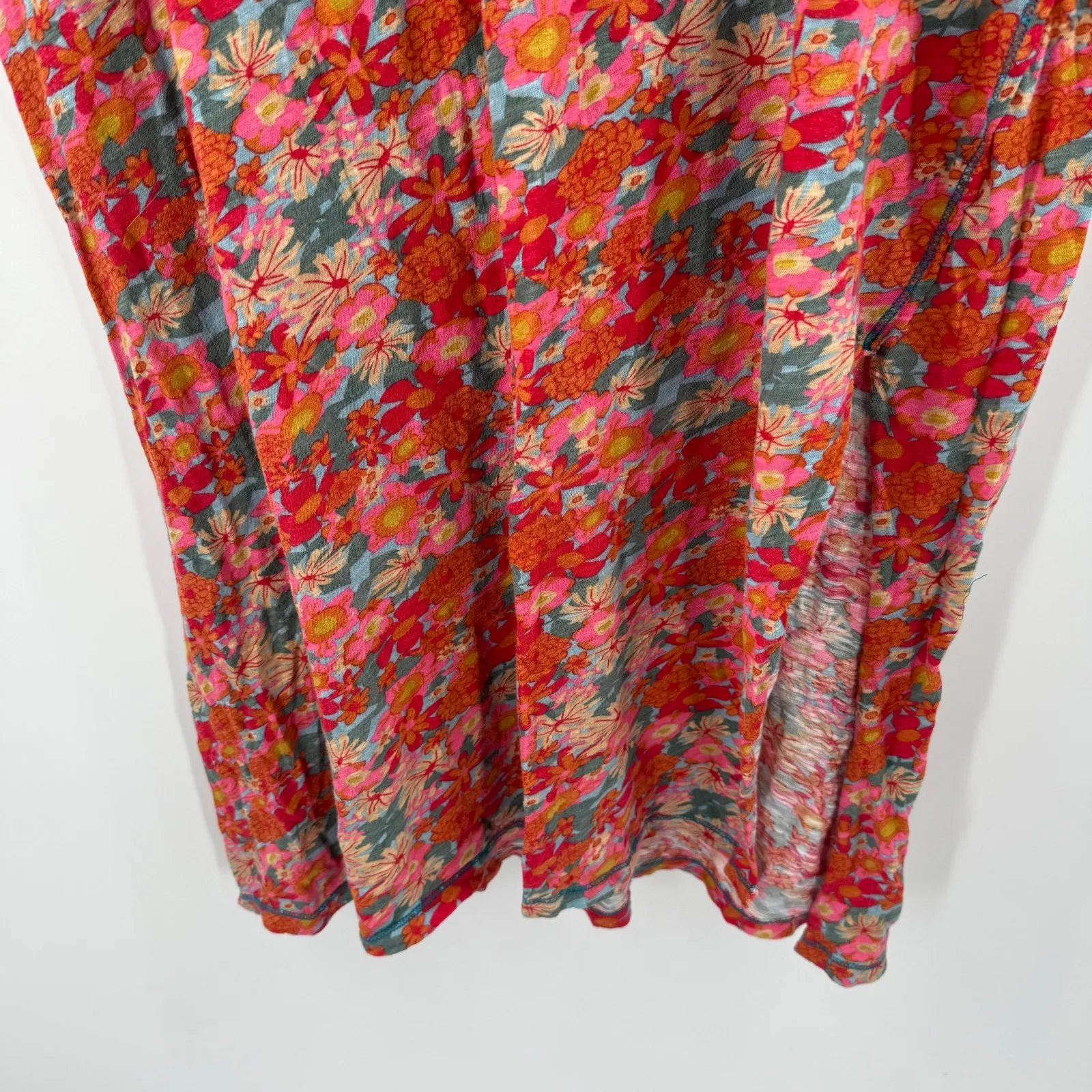 Natural Life Frankie Dress Size Medium Knit 100% Cotton Midi Floral Boho Hippie - Image 15