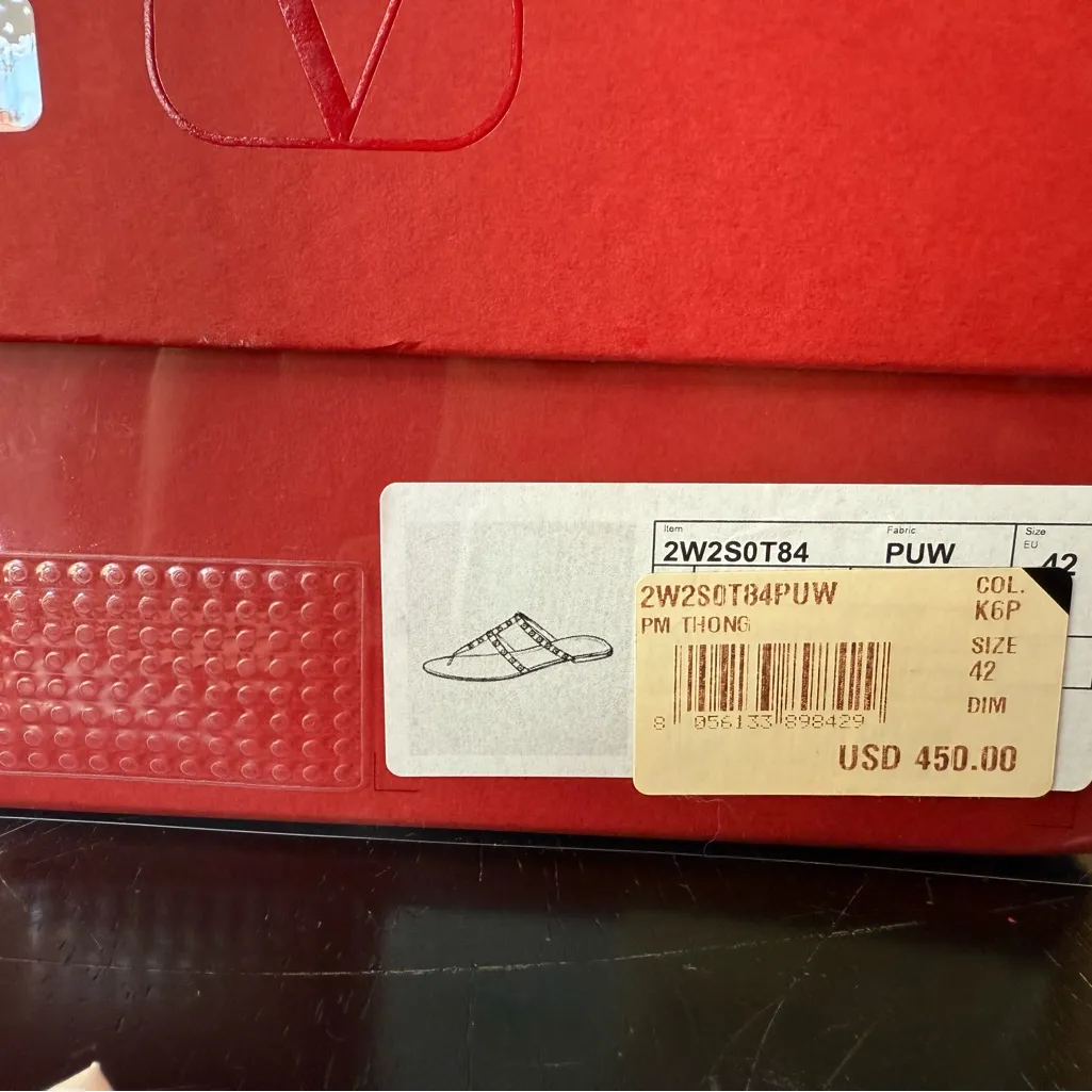 Valentino Garavani - Pink Rockstud Sandals - Image 6