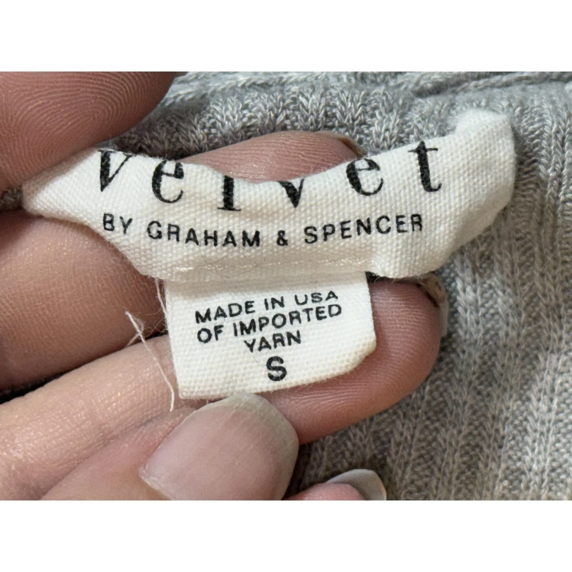 NEW Velvet by Anthropologie Gray Ribbed Knit Long Sleeve Cardigan Sweater Size S - Image 5