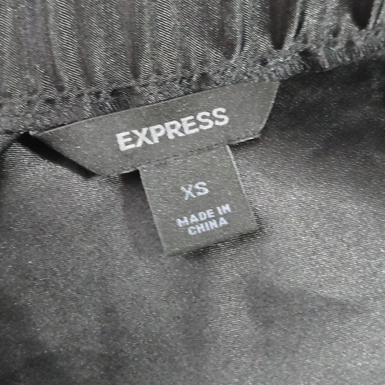 Express Black Sequin Embellished Strapless Top Ruffle Hem Party XS - Image 6