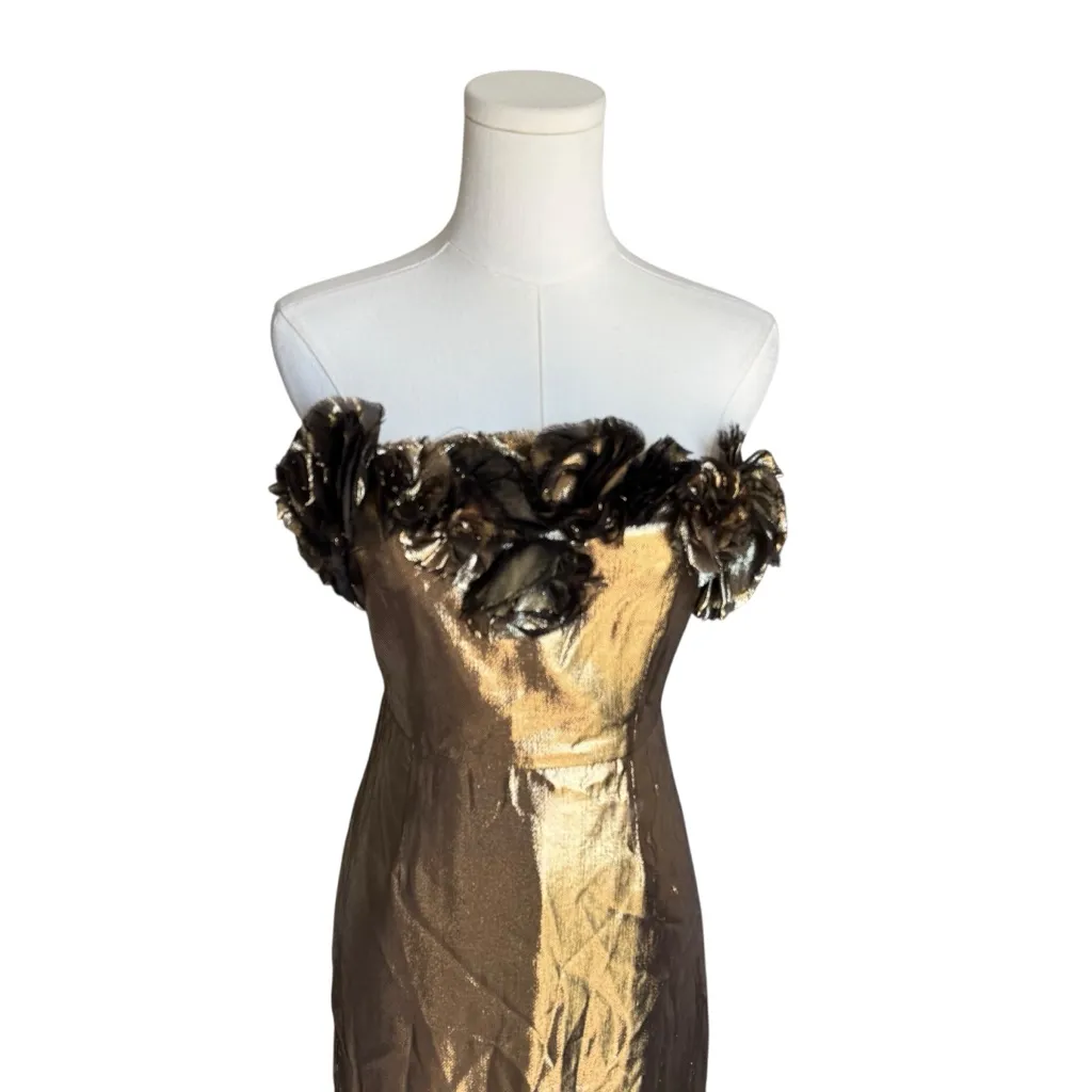 LOVERS AND FRIENDS - NWT Seraphina Gown in Gold Sz XS - Image 3