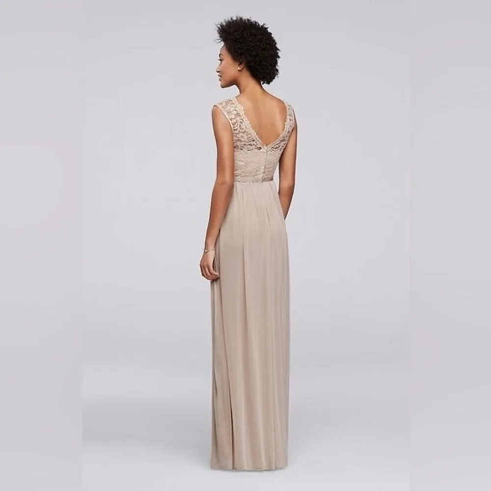 David’s Bridal Bridesmaid Gown Homecoming Prom Dress Size 10 Pink Formal - Image 6