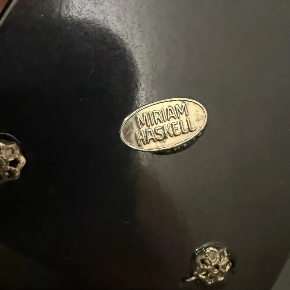 Vintage Retro MIRIAM HASKELL Black Lucite & Faux Pearls Modernist Necklace 49g. - Image 15