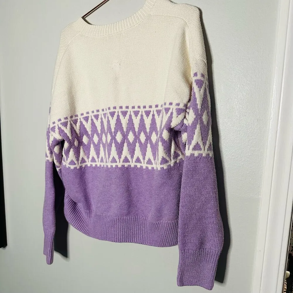 Derek Lam 10 Crosby Fair Isle Wool-Blend Cardigan Size Medium - Image 11