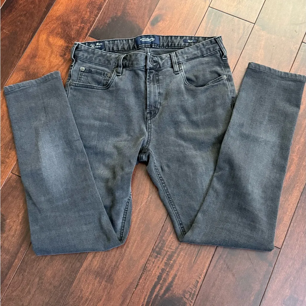 Scotch & Soda Black Amsterdams Blauw Straight Slim fit jeans 32 - Image 9