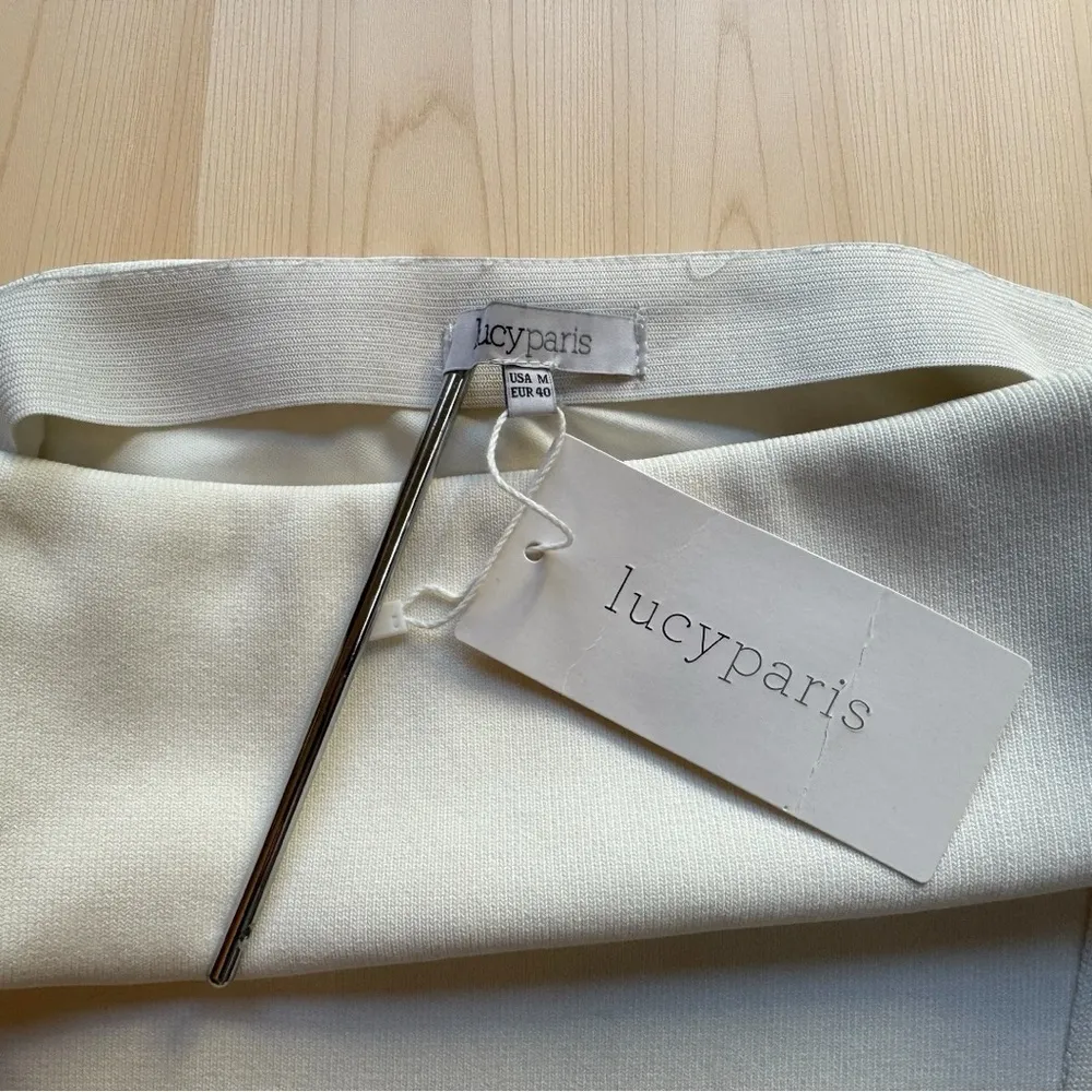 Lucy Paris  White Fringe Wrap Mini Skirt – Size M (NWT) - Image 10