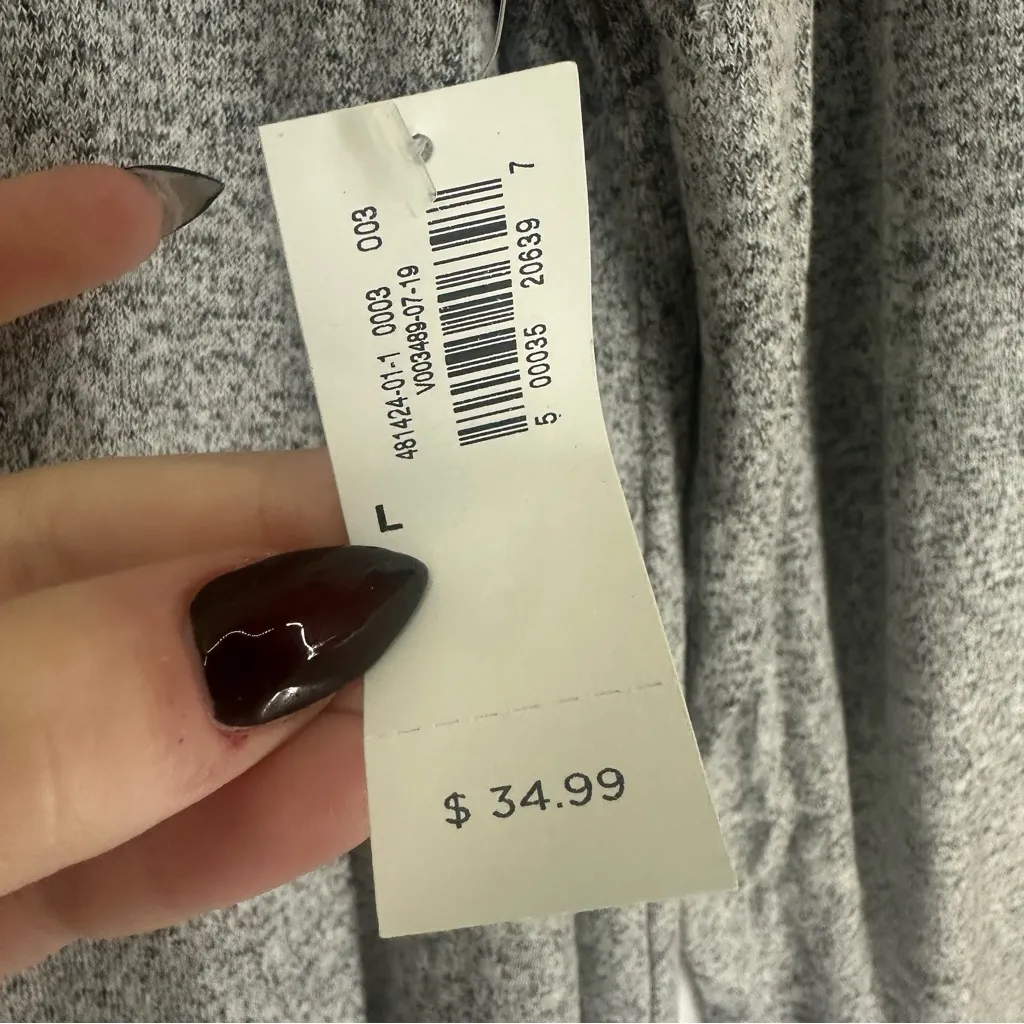 NWT Old Navy Sweater Dress Long Sleeve Large Grey - Image 4