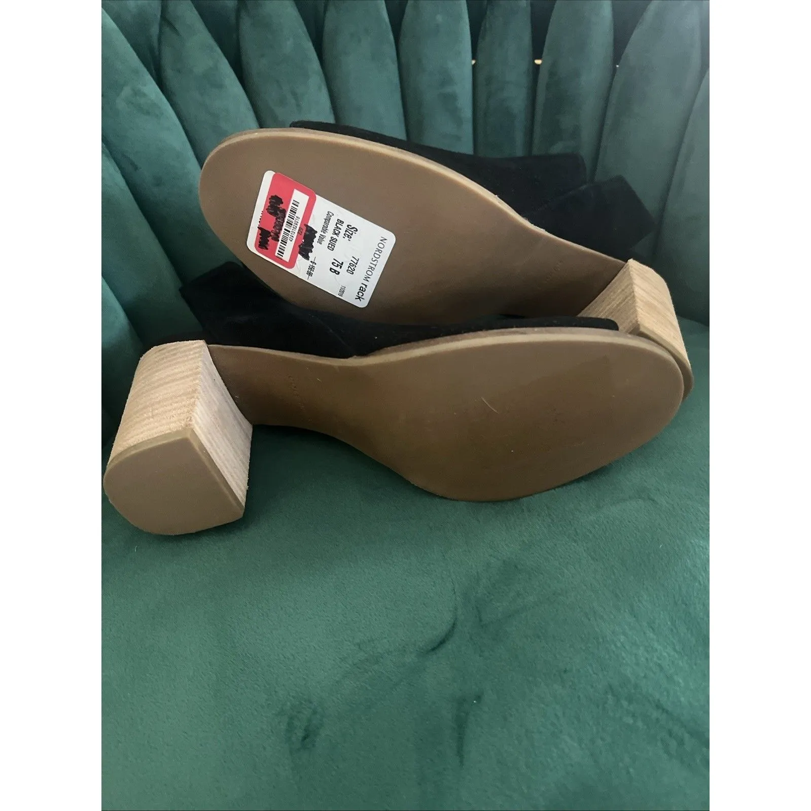 Cole Haan Womens Callista Open Toe Slingback Suede Booties W16048 Black 6B - Image 4