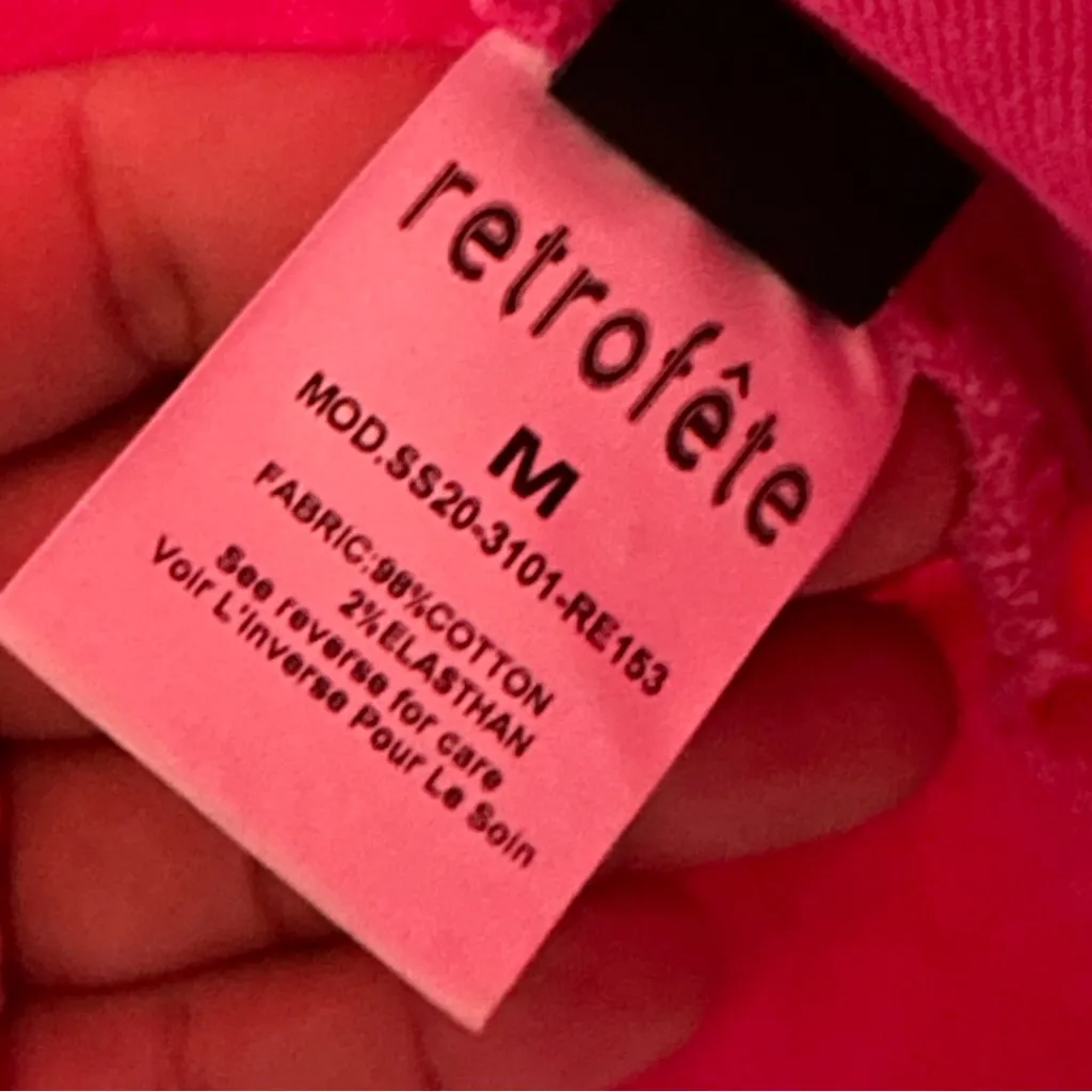 RETROFETE Willa Dress in Vintage Pink Size M runs small - Image 7