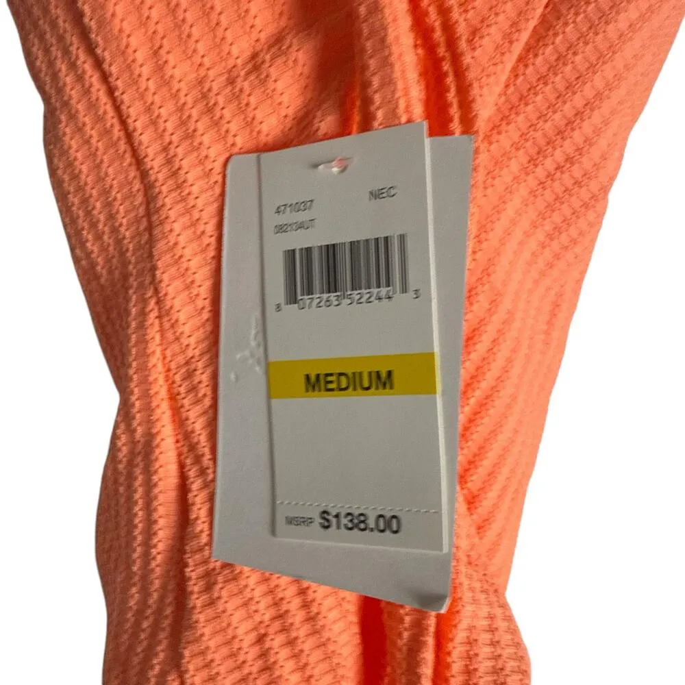 BECCA Line in The Sand Lainey Textured Rib Plunge One-Piece Swimsuit Nectar M - Image 9