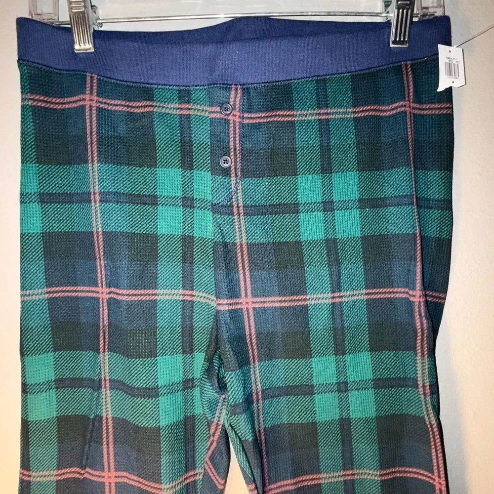 Old Navy Plaid Green and Blue Women’s Pajama set NEW - Image 8