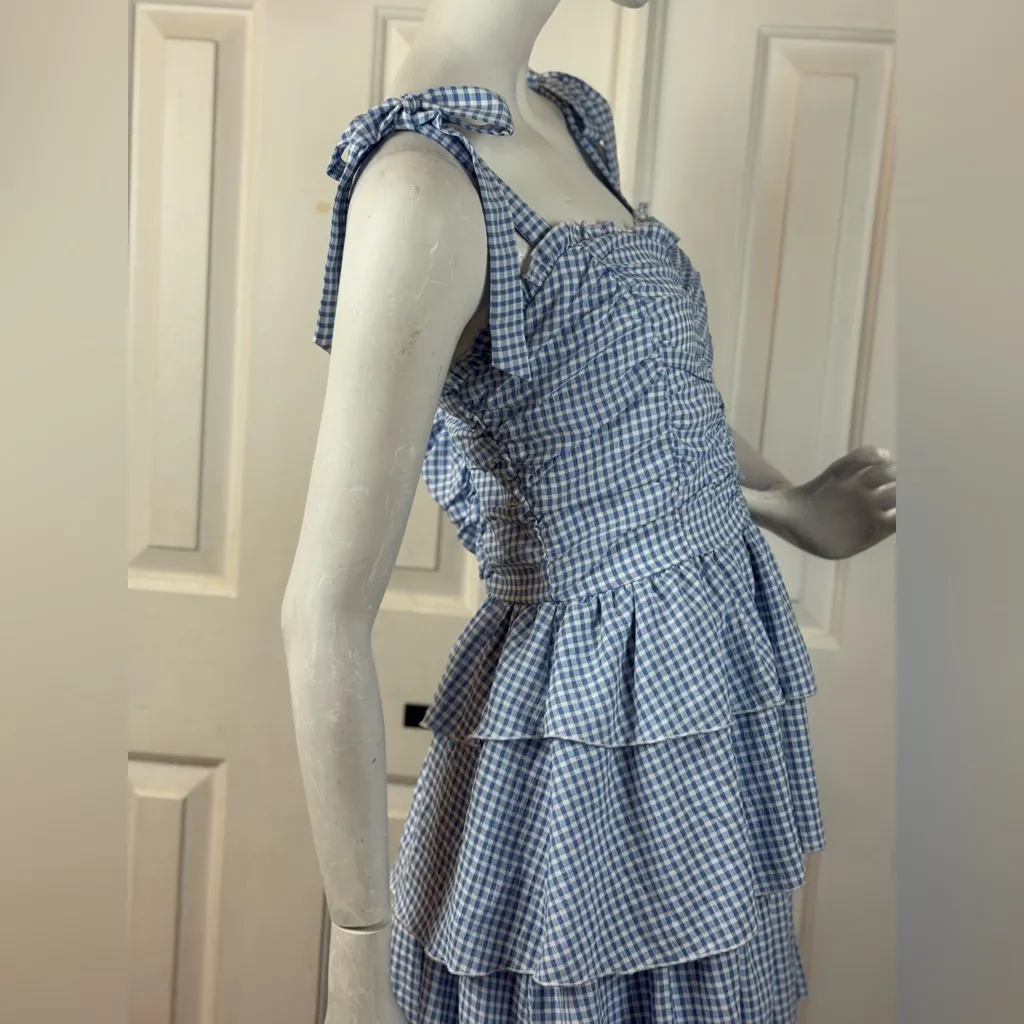 JessaKae Blue and White Tiered Midi Skirt - Image 12