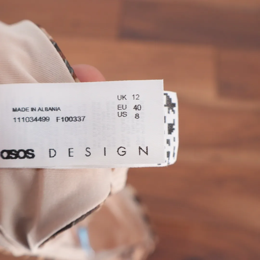 ASOS DESIGN Thong Bikini Bottoms Leopard Print Animal Print Low Rise Brown Size 8 - Image 2