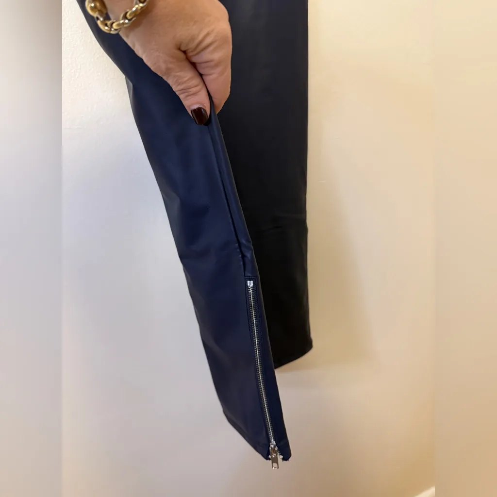 Yummie Faux Leather Shaping Legging W/ Side Zip - Image 8