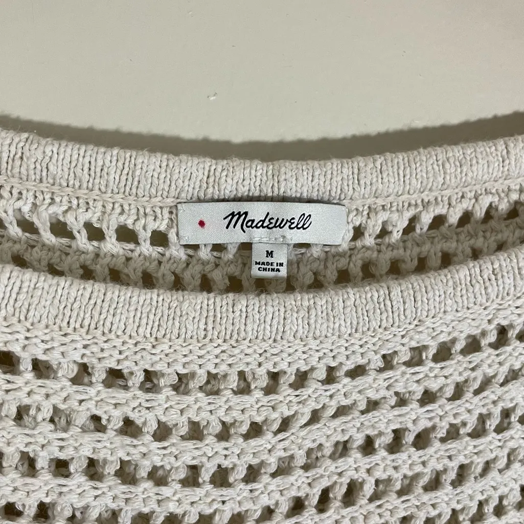 Madewell Ruffled Crochet Sweater Tank - Image 5