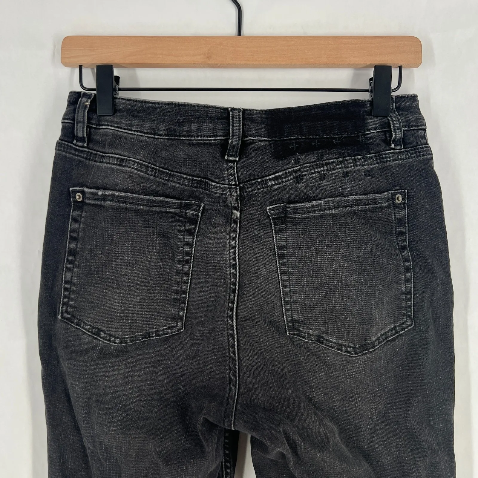 Ksubi Hi N Wasted Skinny Leg Jeans Womens 27 Black Denim Coton Stretch High Rise - Image 14