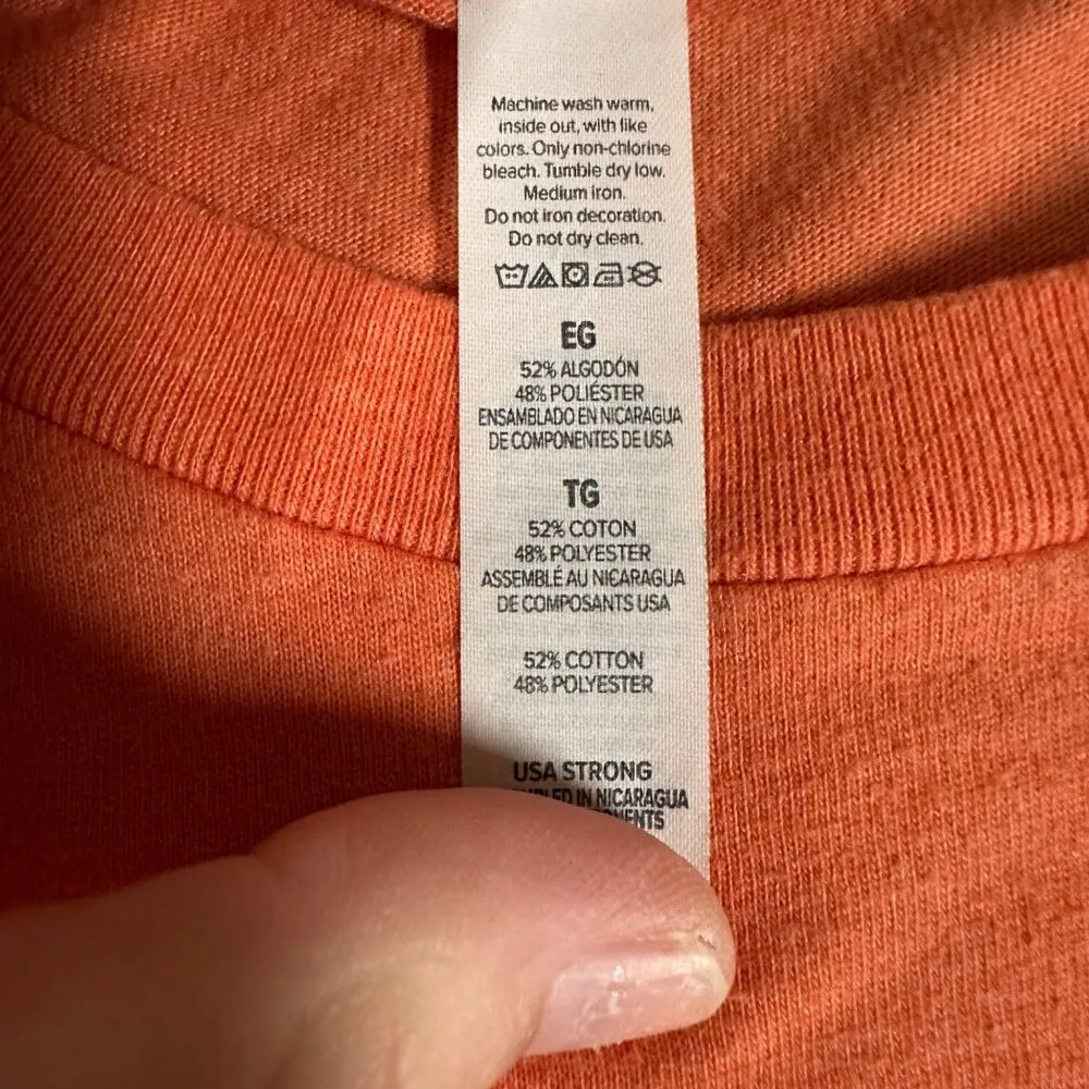 Tis The Season Softball Baseball Womens XL Orange Short Sleeve Tee T-shirt Bella - Image 5