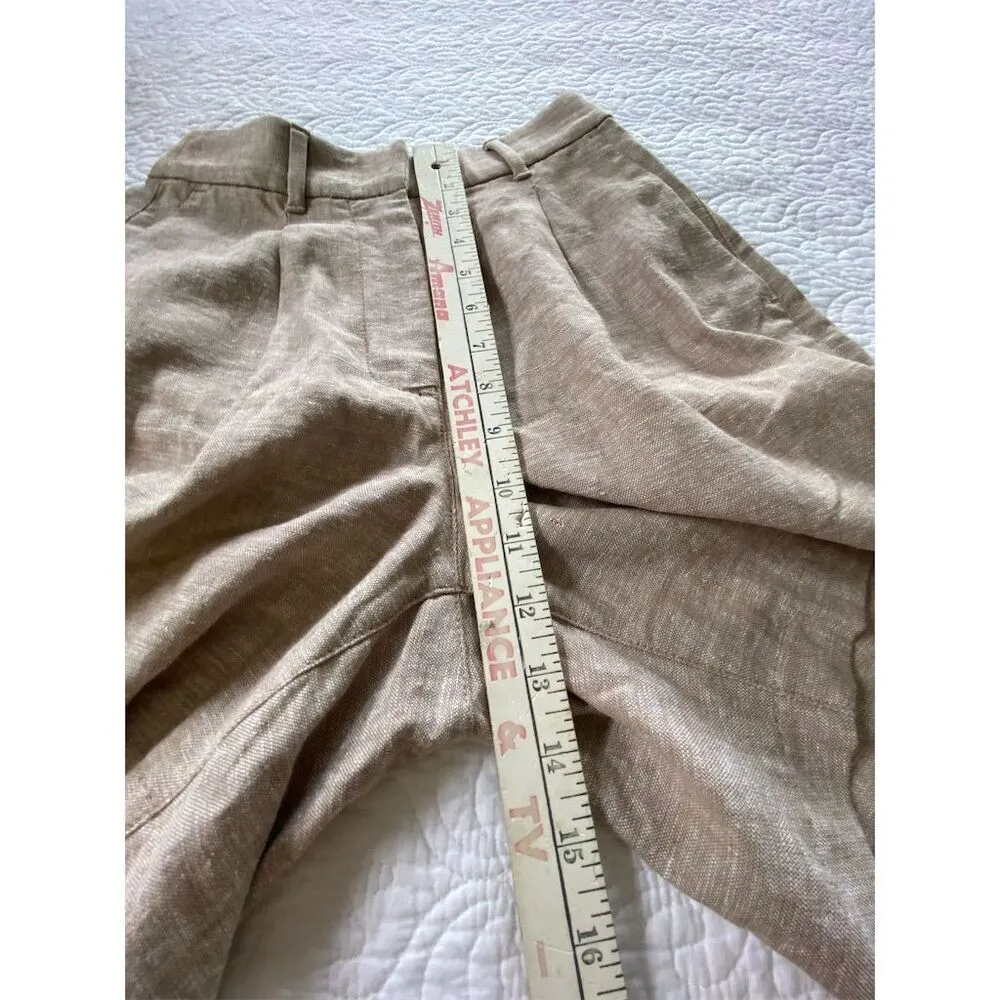 Old Navy High-Waisted Linen-Blend Bermuda Shorts Taupe Summer Size XS - Image 10