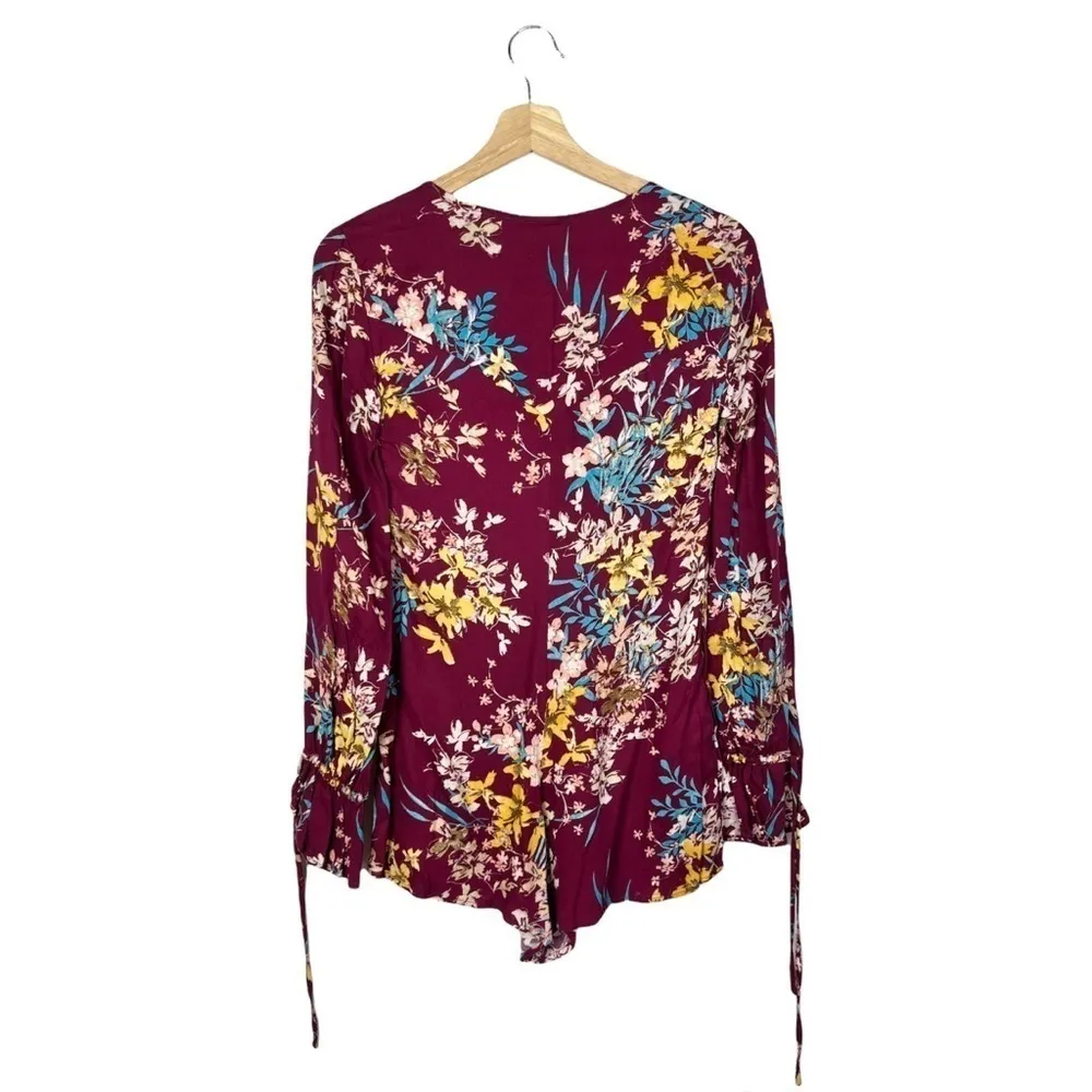 NEW Somedays Lovin' Supreme Burgundy Floral Playsuit Long Sleeve Romper S $108 - Image 4