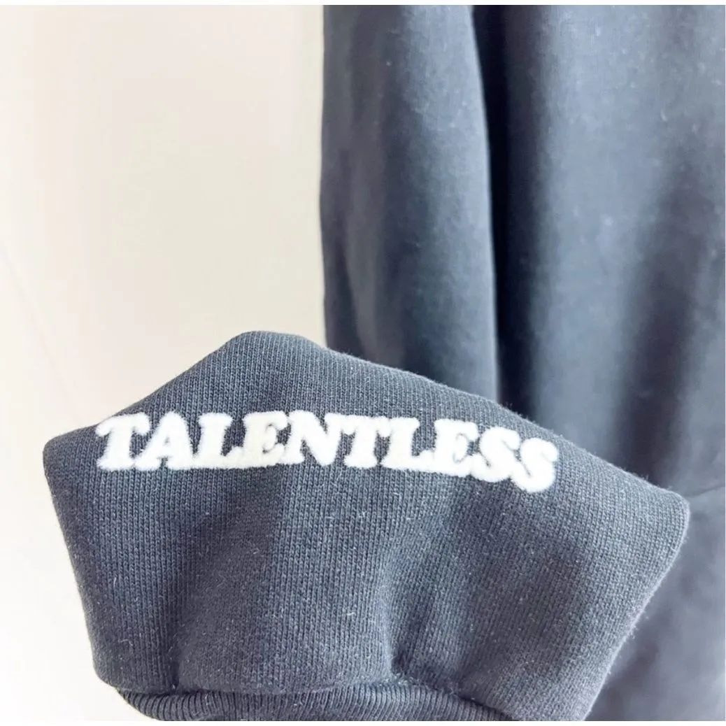 DRAFT Talentless Vote Hoodie Black 100% Cotton Fleece Graphic Pullover XS - Image 5