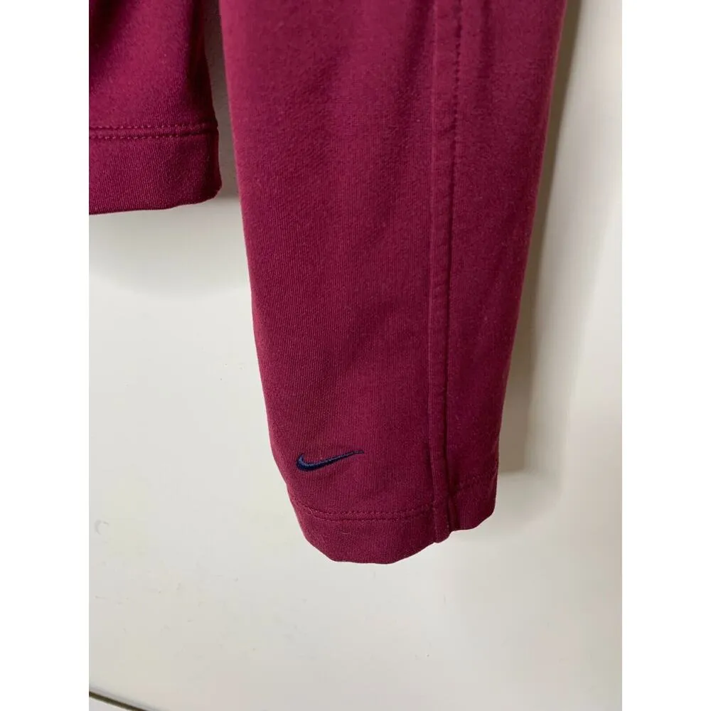 Nike Alpha Project Full Zip Jacket Womens Large 12-14 Vintage Maroon Fleece Line - Image 2