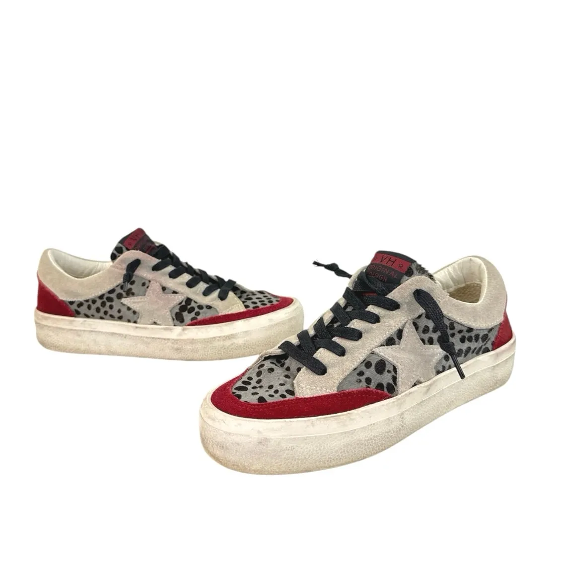 Vintage Havana Rooster Animal Cheetah Print Low Top Lace Up Sneakers Shoes 7.5 - Image 5