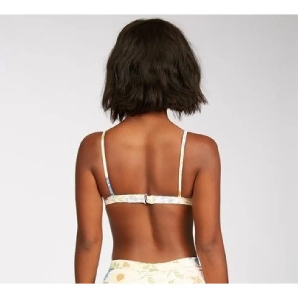 Billabong Ur A Dream Coco Bralette Bikini Top Floral White Colorful S/8 - Image 3