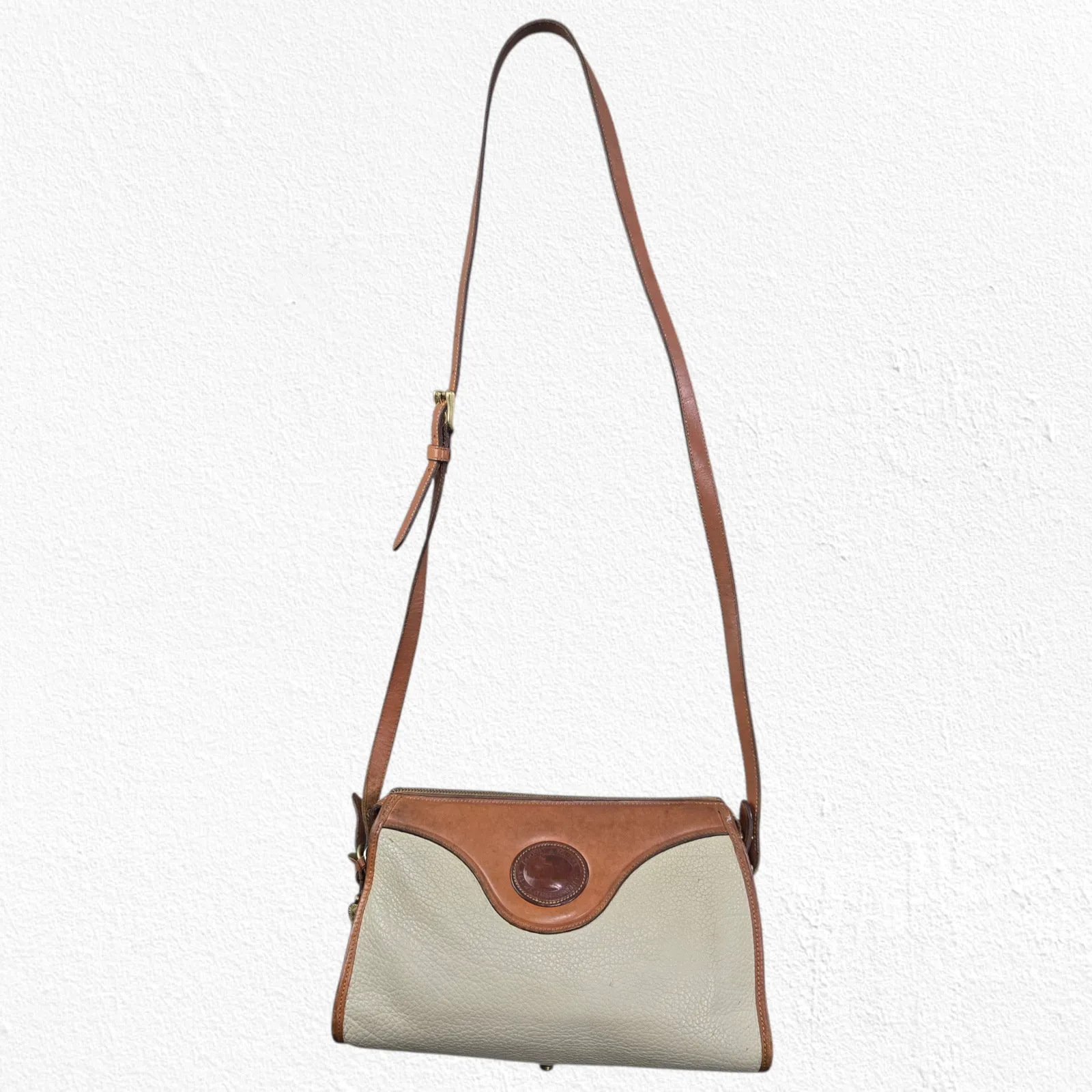 80s Vintage Dooney and Bourke Pebbled Leather USA Made All Weather Satchel Purse - Image 3