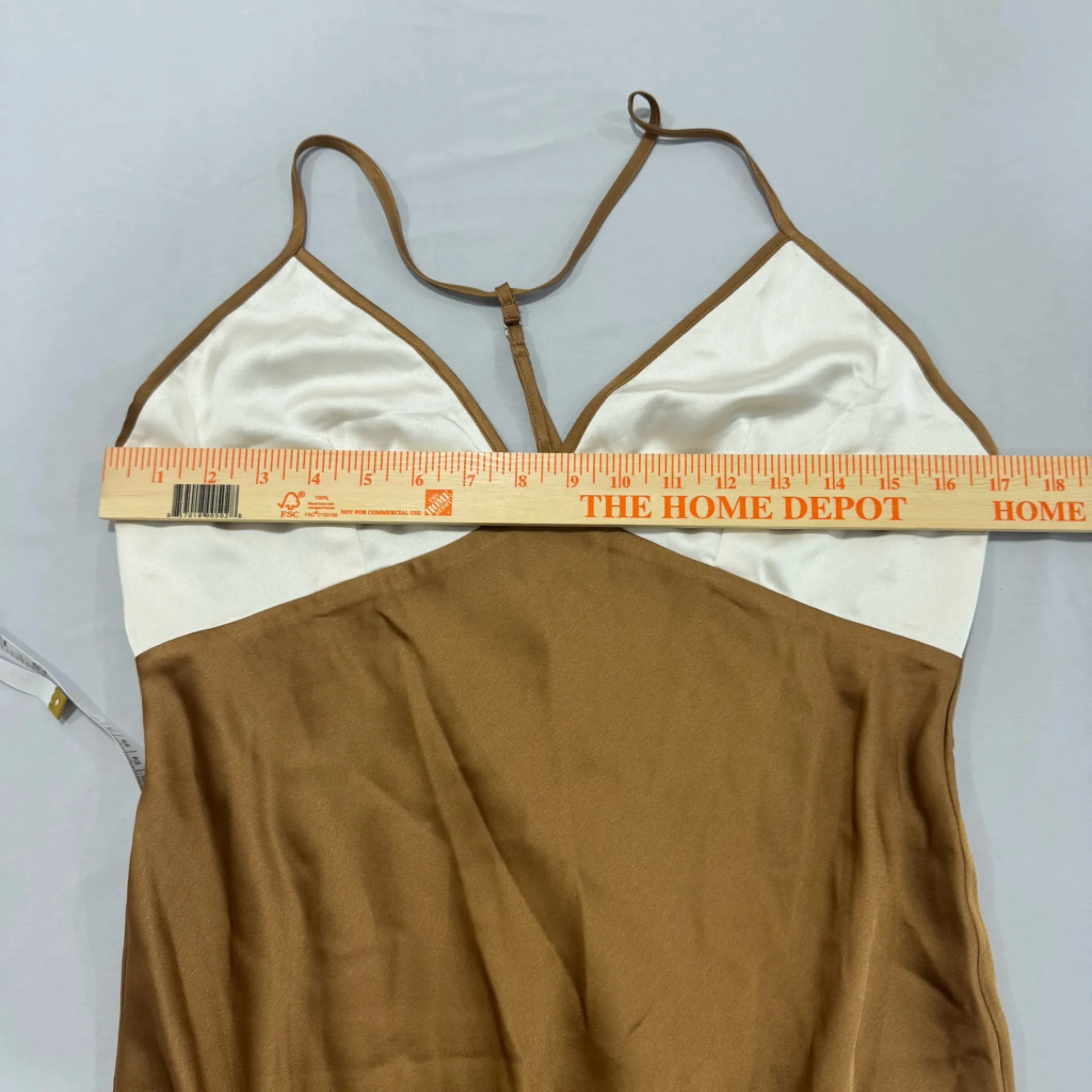 Abercrombie Two-Tone Satin Midi Dress MT - Image 5