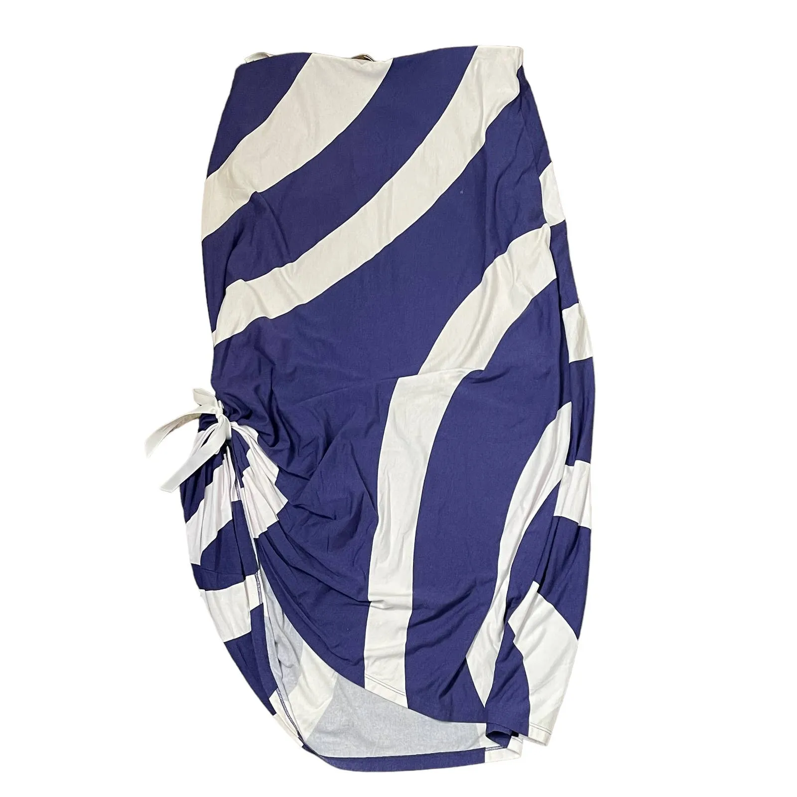 Tommy Bahama Skirt Size‎ Medium Blue White Striped Stretch Lined Womens 34X37.5 - Image 8